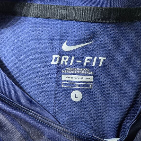 Nike Dri-Fit USA Training Short Sleeve Soccer Jersey in Blue Men's Size Large - Picture 4 of 4